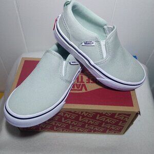 Vans Missy Youth Size 12.0 Asher Canvas Pale Aqua VN0A3B1WCHF New w/Box